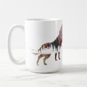 Mug de la faune de l'aquarelle hurlante Wolf (Gauche)