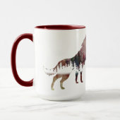 Mug de la faune de l'aquarelle hurlante Wolf (Gauche)