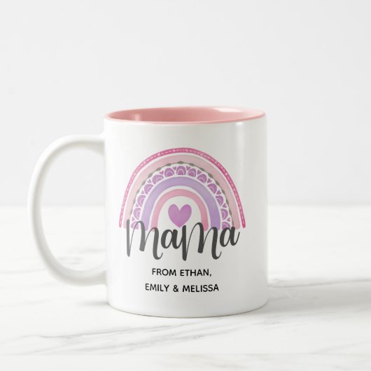 Mug de la Fête des mères de l'arc-en-ciel personna (Gauche)