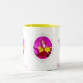 Mug de la fête des mères de l'orchidée rose jaune (Centre)
