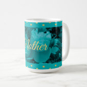 Mug de la Fête des Mères Roses Turquoise (Devant droit)
