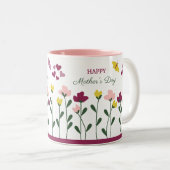 Mug de la Fête des mères violette et rose (Devant droit)