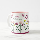 Mug de la Fête des mères violette et rose (Devant gauche)