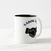 Mug de la fête du travail - Design patriotique rou (Devant droit)