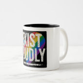 Mug de la fierté de l'arc-en-ciel déclaration Exis (Devant droit)