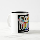 Mug de la fierté de l'arc-en-ciel déclaration Exis (Devant gauche)
