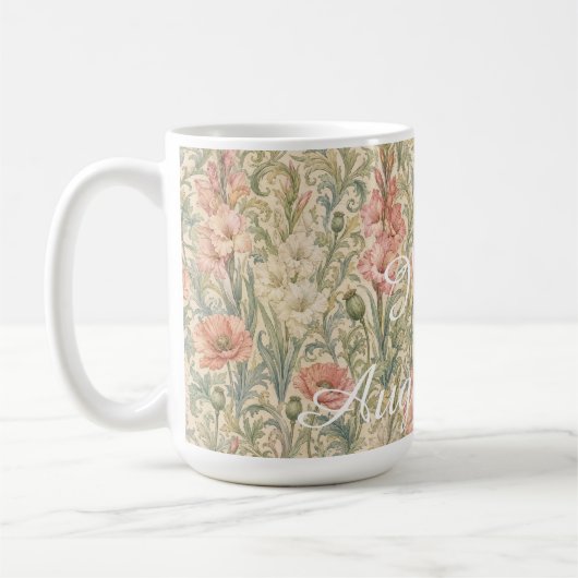 Mug de la fleur de naissance d'août (Gauche)