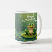 Mug de la grenouille de la Saint-Patrick joyeuse (Devant droit)