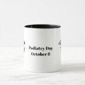 Mug de la Journée de la Podiatrie avec Symboles Mé (Centre)