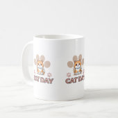 Mug de la Journée du Chat Mignon – Tasse à café de (Devant gauche)