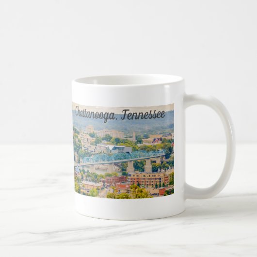 Mug de la ligne d'horizon de Chattanooga, Tennesse (Droite)
