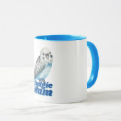 Mug de la maman Budgie bleue (Devant droit)