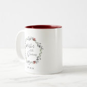 Mug de la mère du marié | Fleur automnale rustique (Devant gauche)