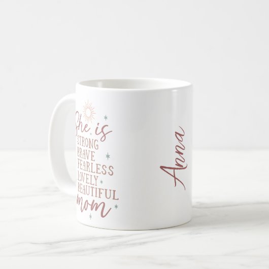 Mug de la mère motivationnelle (Devant gauche)