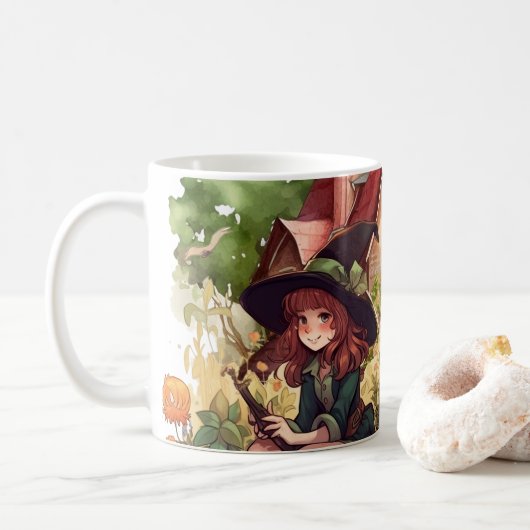 Mug de la Petite Sorcière et du Renard Mignon (Avec donut)