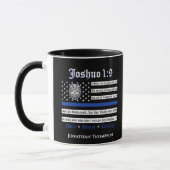 Mug de la police religieuse chrétienne Joshua 1:9 (Gauche)