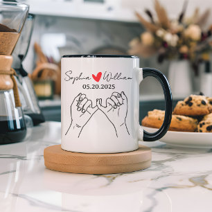 Mug de la Promesse Rose Personnalisé, Cadeau de la