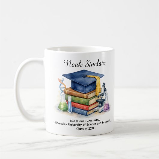 Mug de la réussite du chimiste diplômé (Gauche)