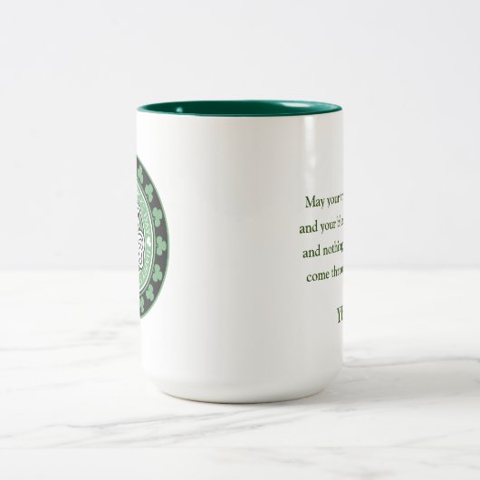 Mug de la Saint Patrick à deux tons personnalisabl (Centre)