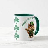 Mug de la Saint-Patrick – Chat Leprechaun & Festif (Devant droit)