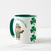 Mug de la Saint-Patrick – Chat Leprechaun & Festif (Devant gauche)