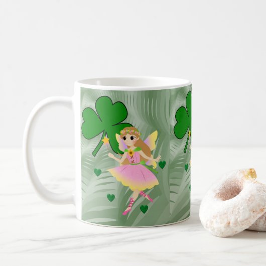 Mug de la Saint-Patrick Fée (Avec donut)