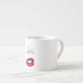 Mug de la Saint-Valentin avec baiser au rouge à lè (Devant droit)