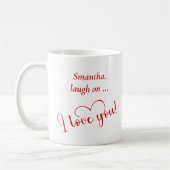 Mug de la Saint-Valentin avec nom personnalisé et (Gauche)