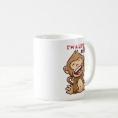 Mug de la Saint-Valentin avec un singe de dessin a (Devant droit)