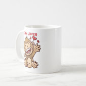 Mug de la Saint-Valentin avec un singe de dessin a (Devant gauche)