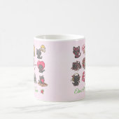 Mug de la Saint-Valentin Chat Noir Kawaii – Amour (Centre)