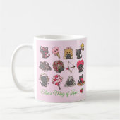 Mug de la Saint-Valentin Chat Noir Kawaii – Amour (Gauche)