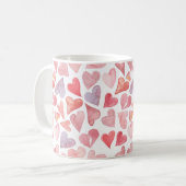 Mug de la Saint-Valentin coeurs (Devant gauche)