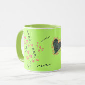 Mug de la Saint-Valentin Cœurs doux et tournesols (Devant gauche)