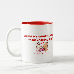 Mug de la Saint-Valentin Lapin Mignon Couple - Per