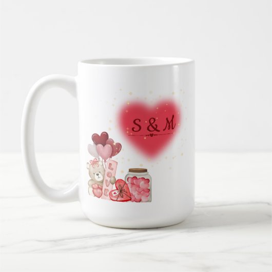 Mug de la Saint-Valentin mignon (Gauche)