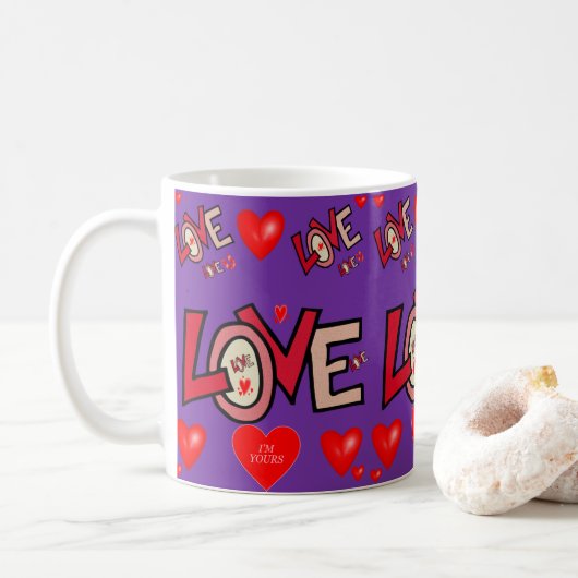 Mug de la Saint-Valentin Mugs (Avec donut)