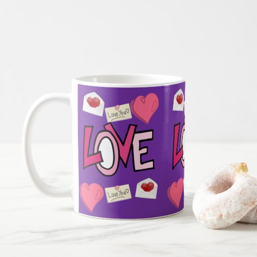 Mug de la Saint-Valentin Mugs (Avec donut)
