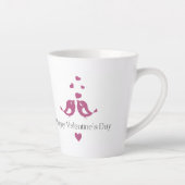 Mug de la Saint-Valentin Oiseaux d'Amour Violets, (Droite)