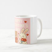 Mug de la Saint-Valentin Ourson & Lapin Mignon – C (Devant droit)
