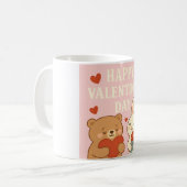 Mug de la Saint-Valentin Ourson & Lapin Mignon – C (Devant gauche)