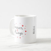 Mug de la Saint-Valentin 'Toujours et à jamais' (Devant gauche)