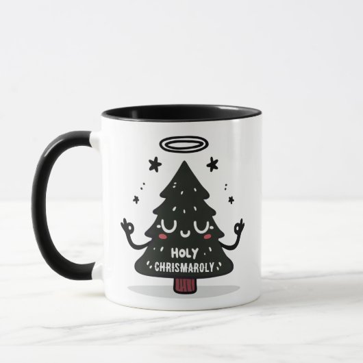 Mug de la sainte Chrismaroly avec un arbre de Noël (Gauche)