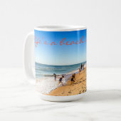 Mug de la scène de la plage d'hiver (Devant gauche)
