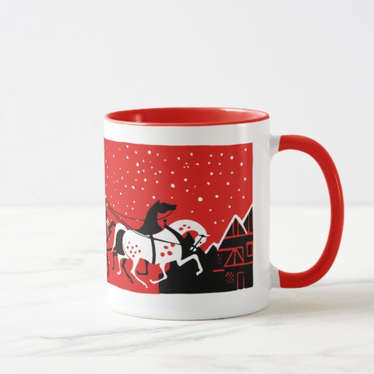 Mug de la scène de neige des années 1940 (Droite)