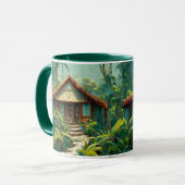 Mug de la scène de plage tropicale (Devant gauche)