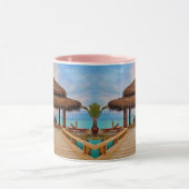 Mug de la scène de plage tropicale (Centre)