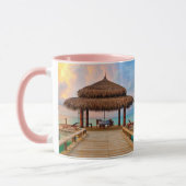 Mug de la scène de plage tropicale (Gauche)
