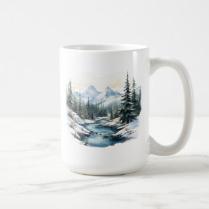 Mug de la scène d'hiver
