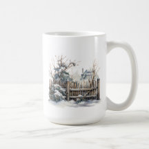 Mug de la scène d'hiver